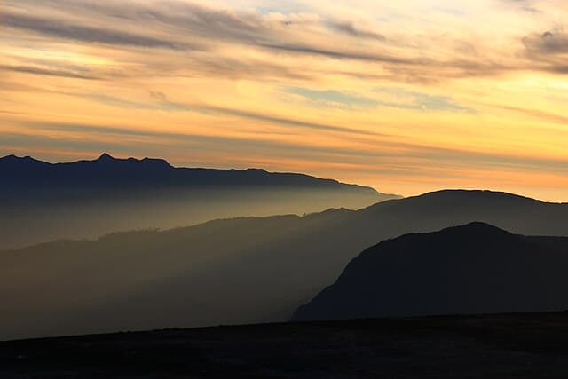 Sunrise above the clouds